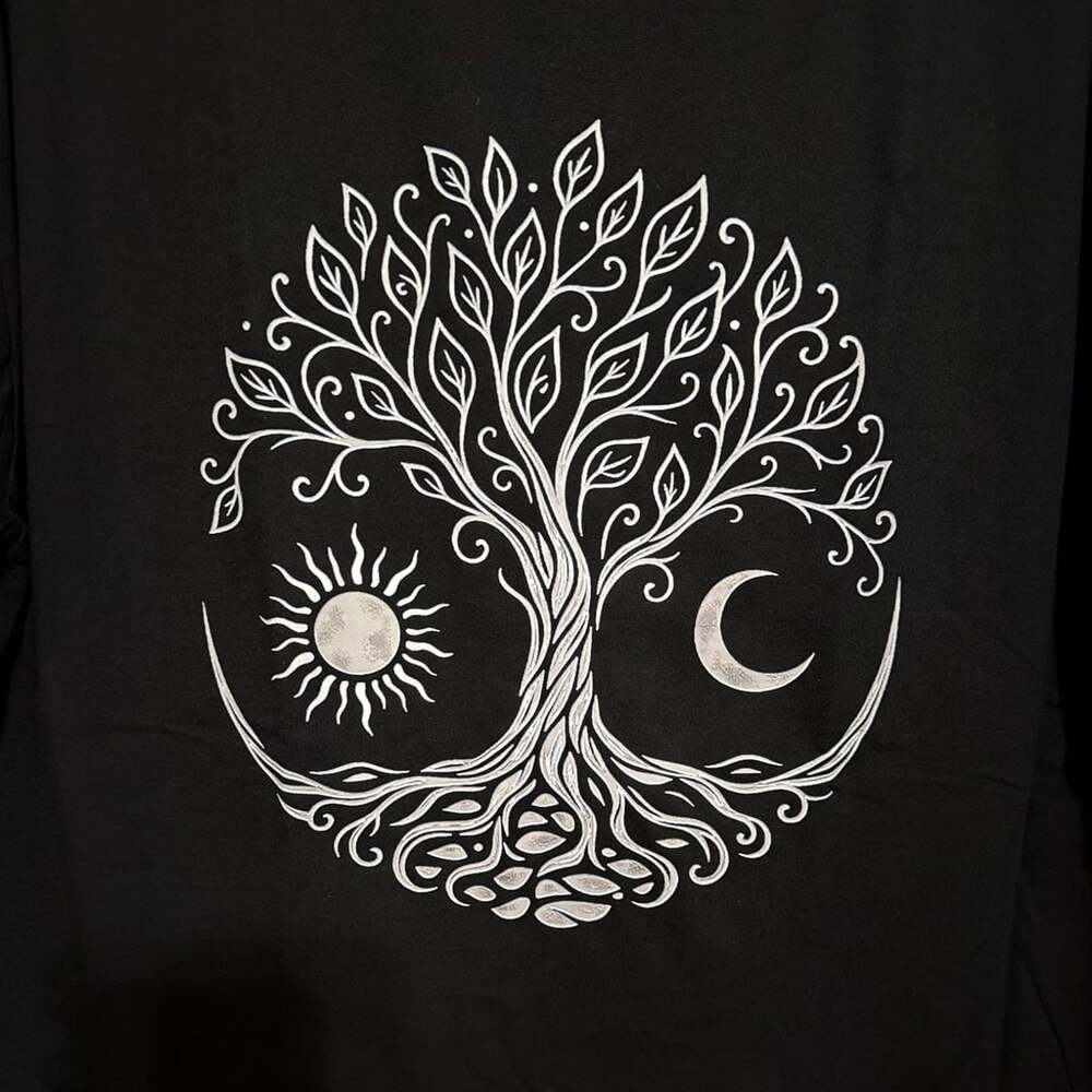 Size 2XL Tree of Life Sun Moon Custom Graphic Unisex T-Shirt